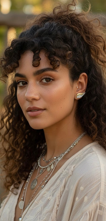 Angel Wings - Pearl Studs