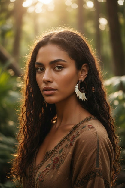Winged Spiral Earrings