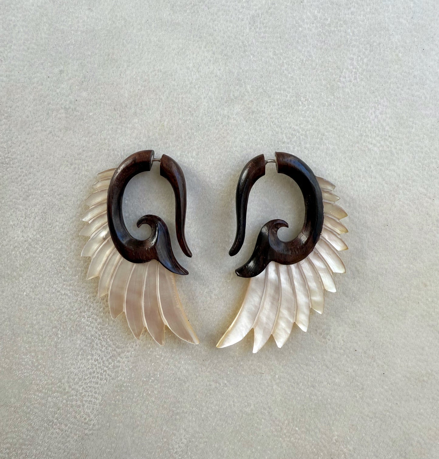 Winged Spiral Earrings