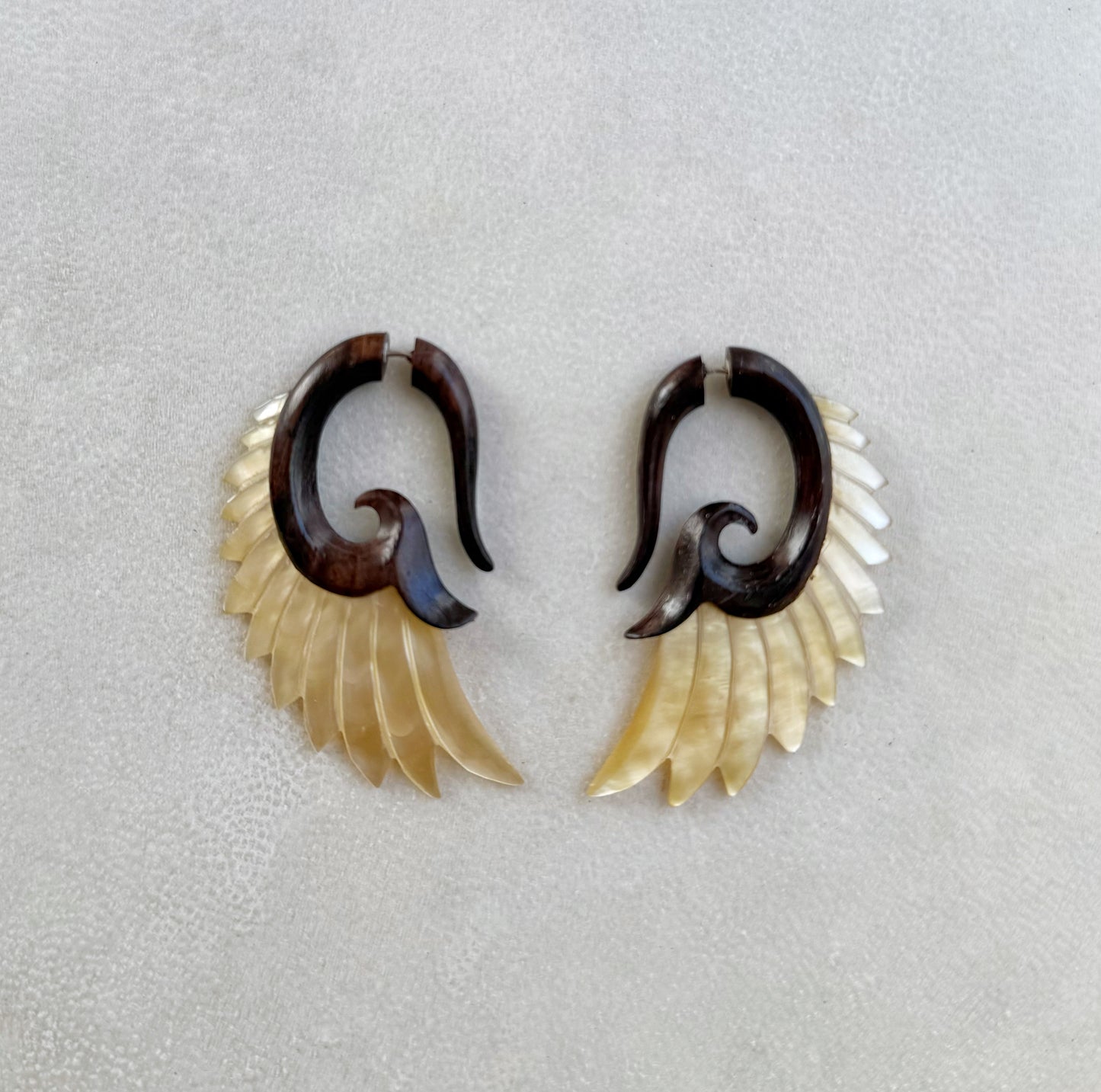Winged Spiral Earrings